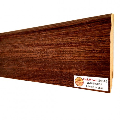 Плинтус МДФ ламинированный TeckWood дуб Бронза 2150×100×16