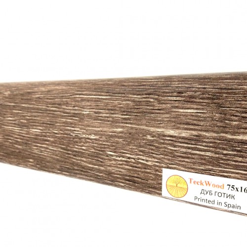 Плинтус МДФ ламинированный TeckWood Дуб Готик 2150×75×16