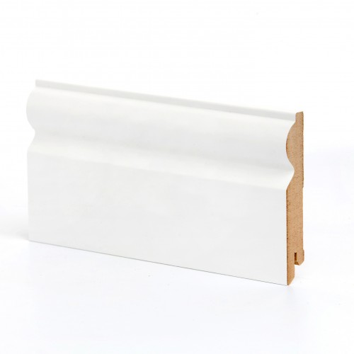 Плинтус МДФ ламинированный Ликорн K-09 белый 2050×97×16