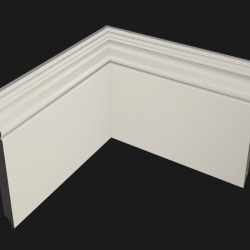 Плинтус Evrowood МДФ Белый PN 200 2000×200×16