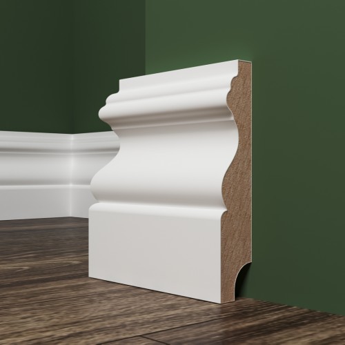 Плинтус Evrowood МДФ Белый PN 070 2000×89×18