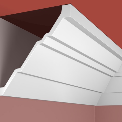 Потолочный плинтус под покраску Cosca Decor KX055 2000×145×147