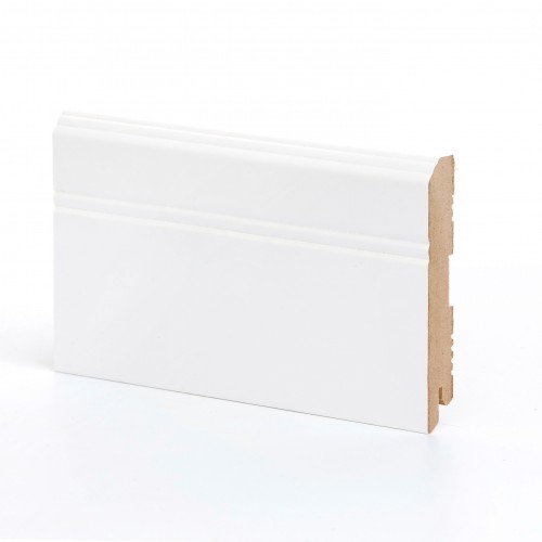 Плинтус МДФ ламинированный Ликорн K-07 белый 2050×108×16