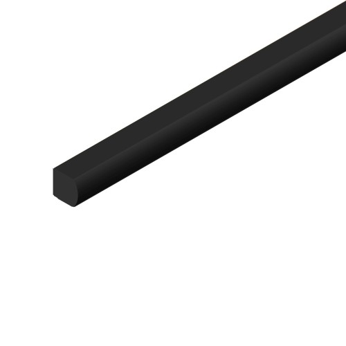 Молдинг из полистирола Hiwood D15V2 BK 2700×15×15