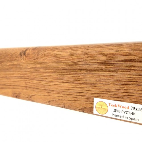 Плинтус МДФ ламинированный TeckWood Дуб Рустик 2150×75×16