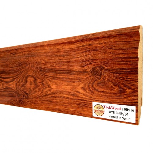 Плинтус МДФ ламинированный TeckWood дуб Бренди 2150×100×16