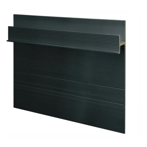 Плинтус алюминиевый скрытый с подсветкой Ликорн C-02.2.3 черный 2050×105×13,3