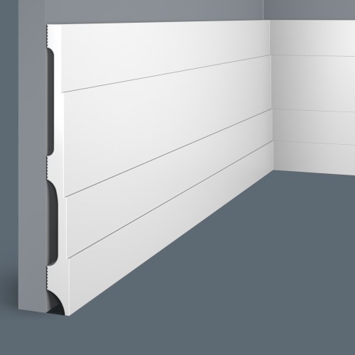 Плинтус под покраску Cosca Decor Экополимер PX044 2000×185×16