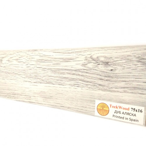 Плинтус МДФ ламинированный TeckWood Дуб Аляска 2150×75×16