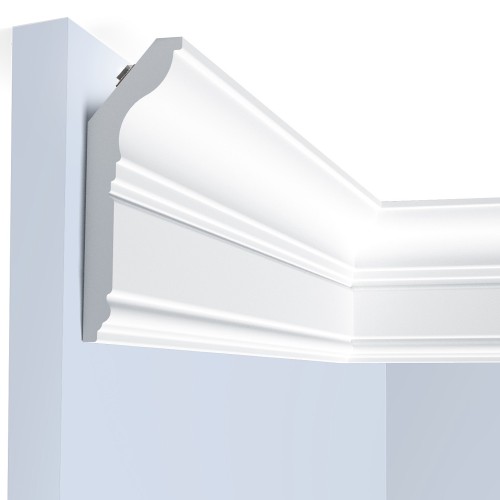 Потолочный плинтус под покраску Hiwood L1902M с подсветкой 2000×33×100