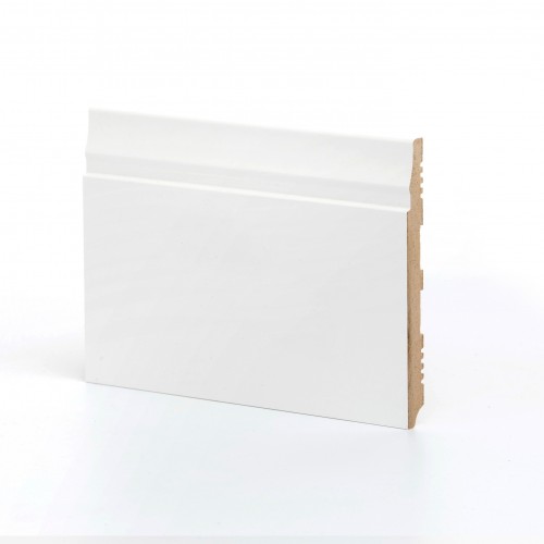 Плинтус МДФ ламинированный Ликорн K-23 белый 2050×133×12