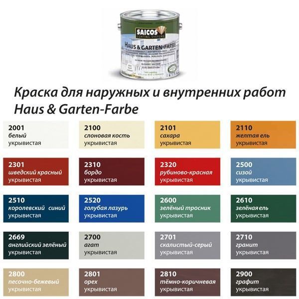 SAICOS Haus&Garten-Farbe Непрозрачная краска для наружных и внутренних работ 