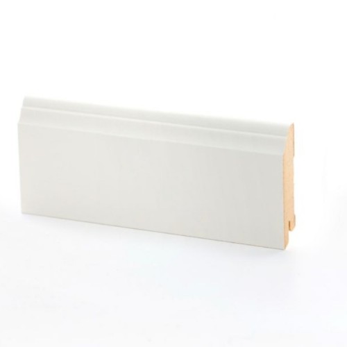 Плинтус МДФ ламинированный Ликорн K-26 белый 2050×80×16