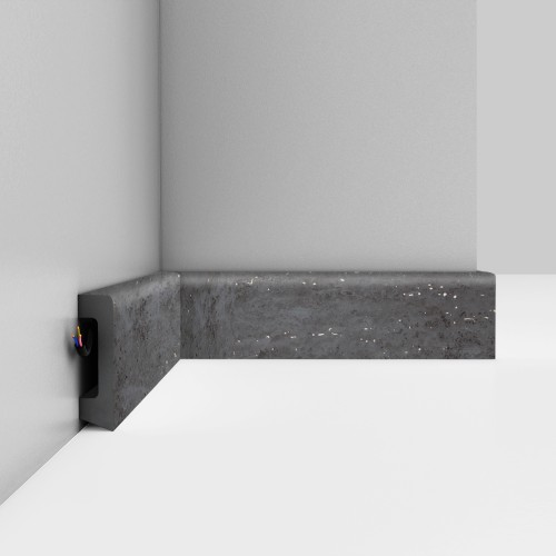 Плинтус Decomaster Травертин темный мерцающий D234-1632G 2400×58×16