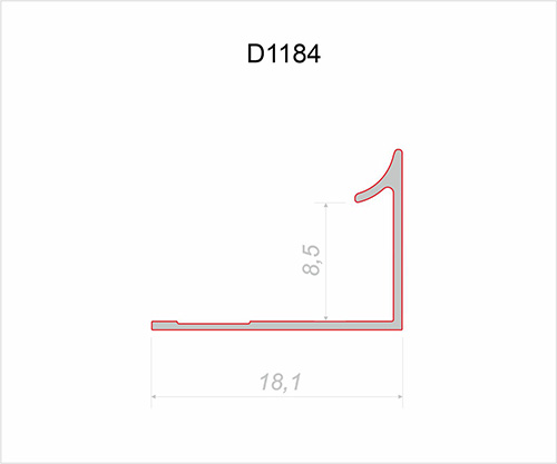 Decaro Угловой профиль Wallpanels D1184