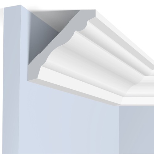 Потолочный плинтус под покраску Hiwood A1011 2000×77,8×77,8