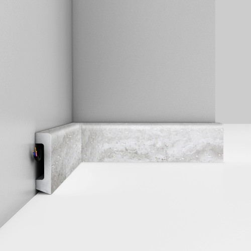 Плинтус Decomaster Кварц белый D234-1634 2400×58×16