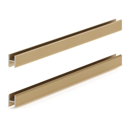 Профиль алюминиевый теневой Laconistiq Dual Светлое золото 22-15-300 3000×8,6×12