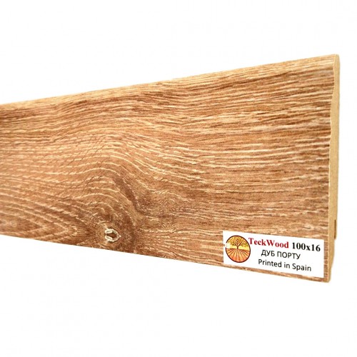 Плинтус МДФ ламинированный TeckWood дуб Порту 2150×100×16