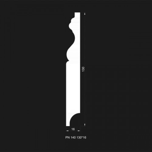 Плинтус Evrowood МДФ Белый PN 140 2000×130×16