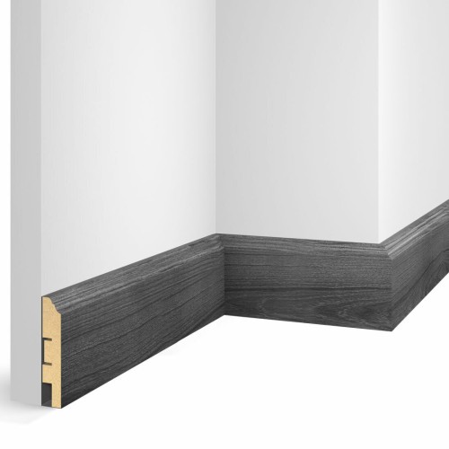 Плинтус МДФ Cosca Decor Экошпон WP07 Ясень Дымчатый 2400×80×16