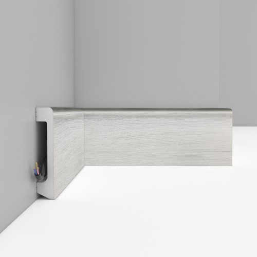 Плинтус Decomaster Ясень белый D235-84 2400×80×17