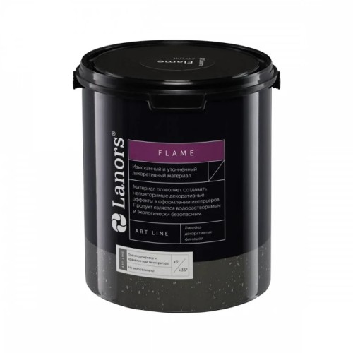 Лак для декоративной штукатурки Lanors Flame полуглянцевый 1 л