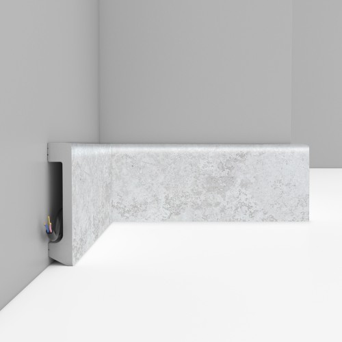 Плинтус Decomaster Травертин светлый D235-1619 2400×80×17