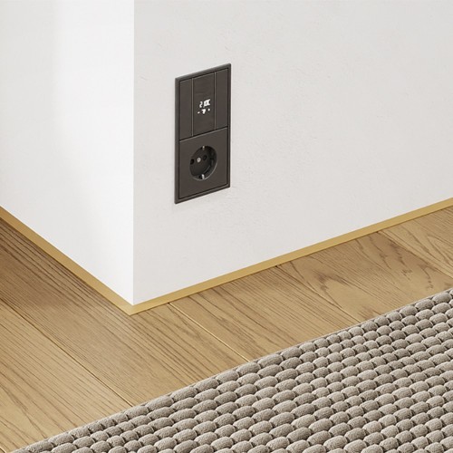 Микроплинтус алюминиевый Modern Decor RAL 1011 Коричнево-бежевый 45-78-62 2500×16×6