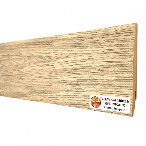 Плинтус МДФ ламинированный TeckWood дуб Торонто 2150×100×16