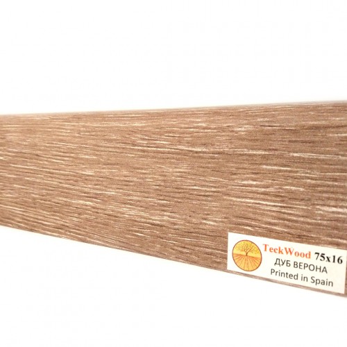 Плинтус МДФ ламинированный TeckWood Дуб Верона 2150×75×16