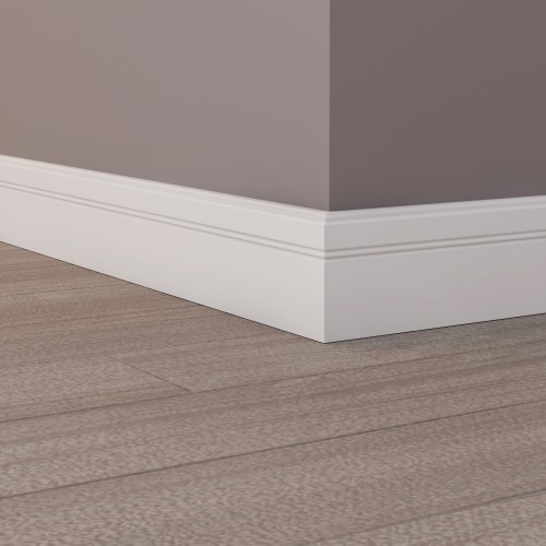 Плинтус Evrowood МДФ Белый PN 120 2000×110×16