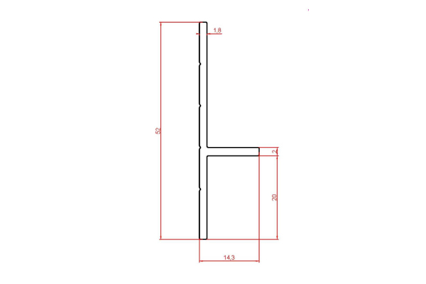Плинтус алюминиевый теневой Modern Decor  золото  2000×20×12,5