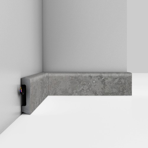 Плинтус Decomaster Травертин светлый мерцающий D234-1629G 2400×58×16