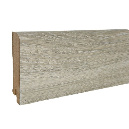 Плинтус МДФ ламинированный DeArtio Дуб светло-серый B302-07 2050×80×16