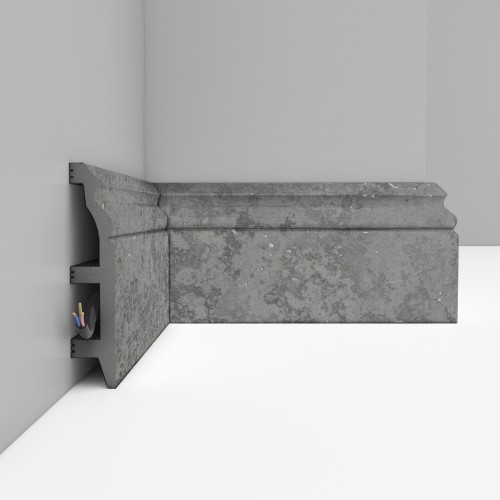 Плинтус Decomaster Травертин светлый мерцающий D232-1629G 2400×100×22