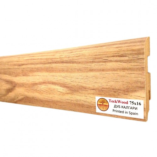 Плинтус МДФ ламинированный TeckWood Дуб Калгари 2150×75×16