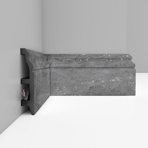 Плинтус Decomaster Травертин темный мерцающий D232-1632G 2400×100×22