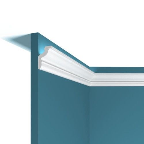 Потолочный плинтус под покраску Перфект Плюс P22 с подсветкой 2000×29×42