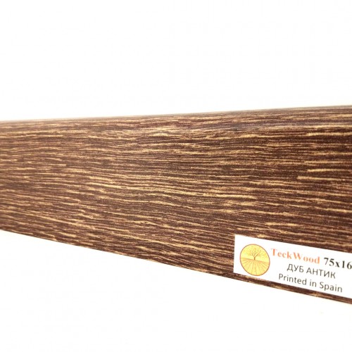 Плинтус МДФ ламинированный TeckWood Дуб Антик 2150×75×16