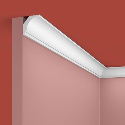 Потолочный плинтус под покраску Cosca Decor KX019 2000×30×30