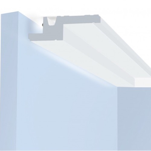 Потолочный плинтус под покраску Hiwood A100V1 с подсветкой 2000×100×30