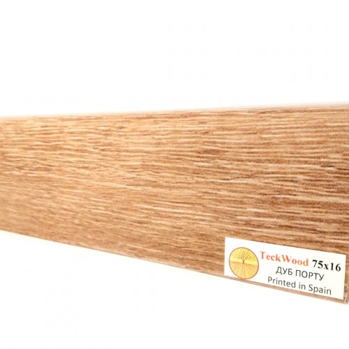 Плинтус МДФ ламинированный TeckWood Дуб Порту 2150×75×16