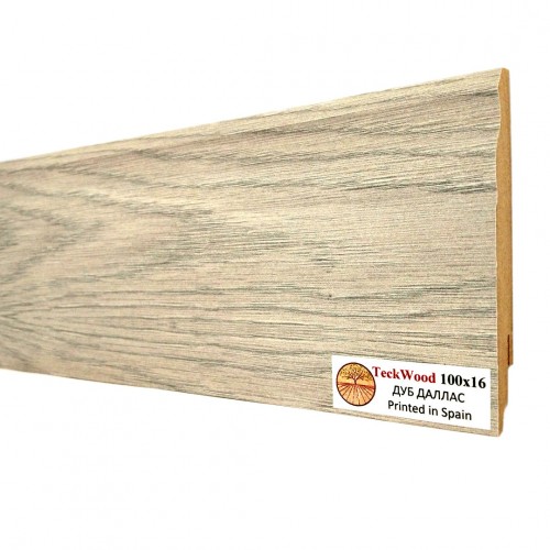 Плинтус МДФ ламинированный TeckWood дуб Даллас 2150×100×16