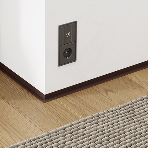 Микроплинтус алюминиевый Modern Decor RAL 8017 Шоколадно-коричневый 11-78-34 2500×19×16