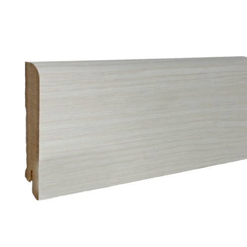 Плинтус МДФ ламинированный DeArtio Ясень белый B302-01 2050×80×16