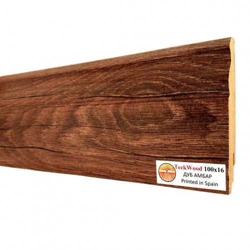 Плинтус МДФ ламинированный TeckWood дуб Амбар 2150×100×16