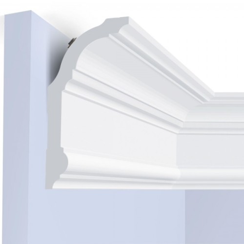 Потолочный плинтус под покраску Hiwood A150V2 с подсветкой 2000×73×150