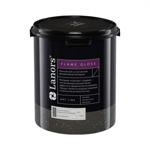 Лак для декоративной штукатурки Lanors Flame Gloss глянцевый 1 л