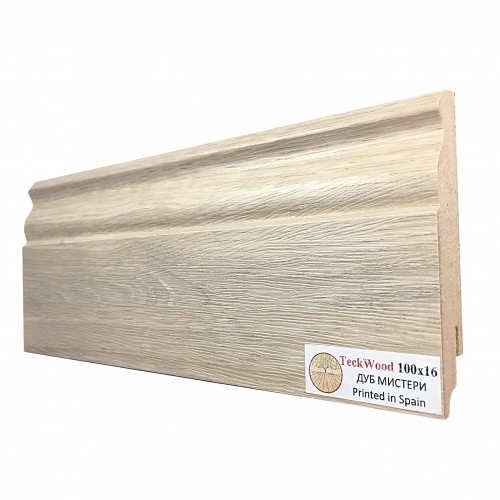 Плинтус МДФ ламинированный TeckWood Дуб Мистери 2150×100×16